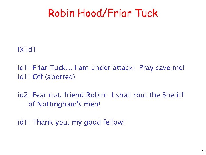 Robin Hood/Friar Tuck !X id 1: Friar Tuck. . . I am under attack!