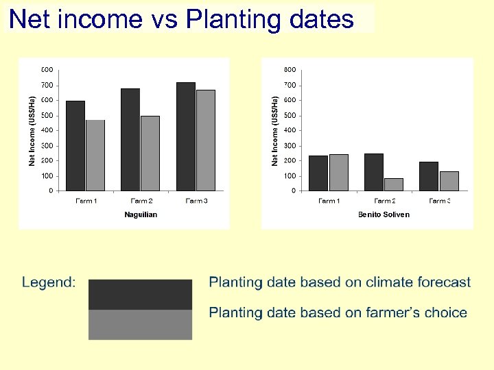 Net income vs Planting dates 