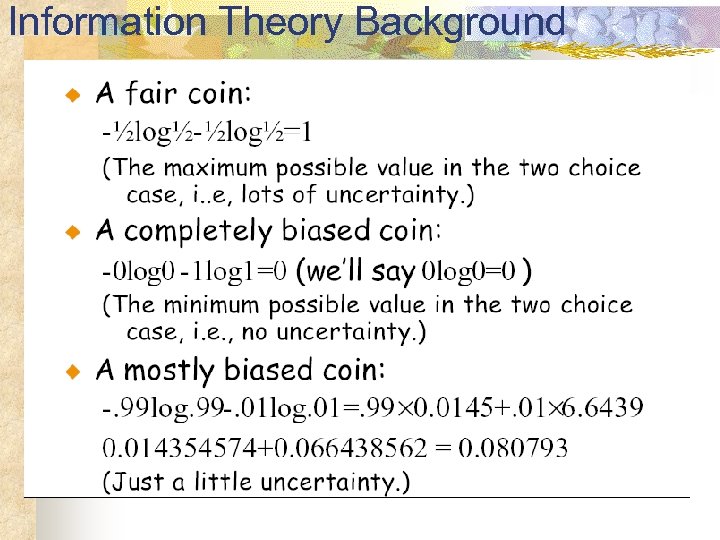 Information Theory Background 