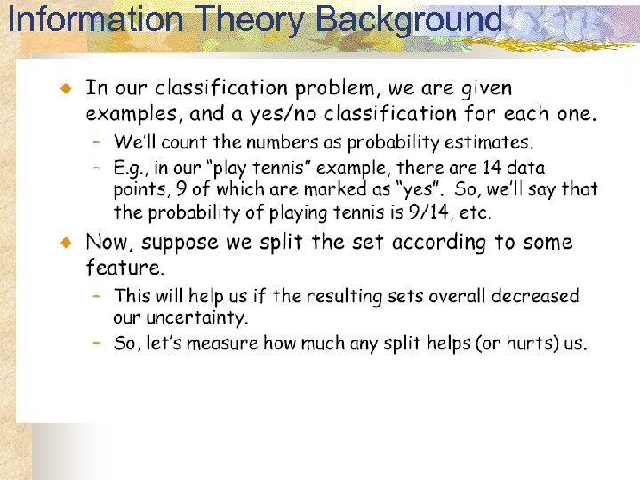 Information Theory Background 