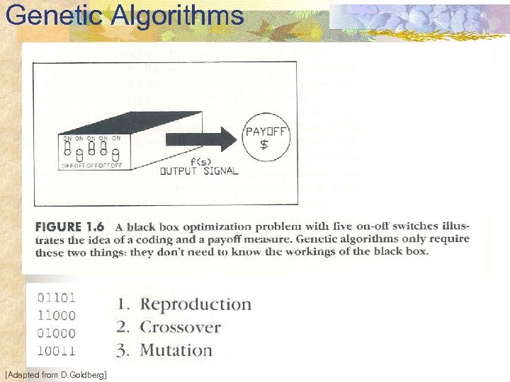 Genetic Algorithms [Adapted from D. Goldberg] 