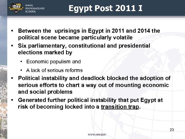 Egypt Post 2011 I • Between the uprisings in Egypt in 2011 and 2014