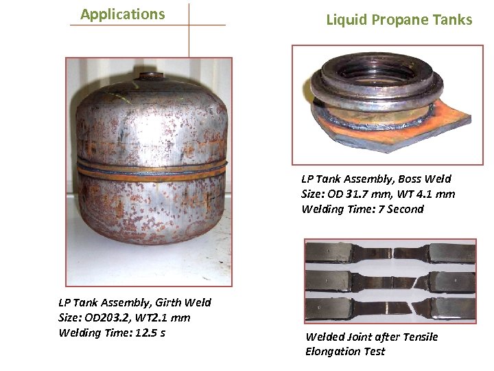 Applications Liquid Propane Tanks LP Tank Assembly, Boss Weld Size: OD 31. 7 mm,