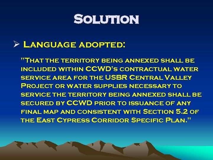 Solution Ø Language adopted: 