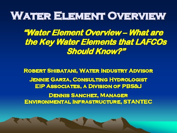 Water Element Overview “Water Element Overview – What are the Key Water Elements that