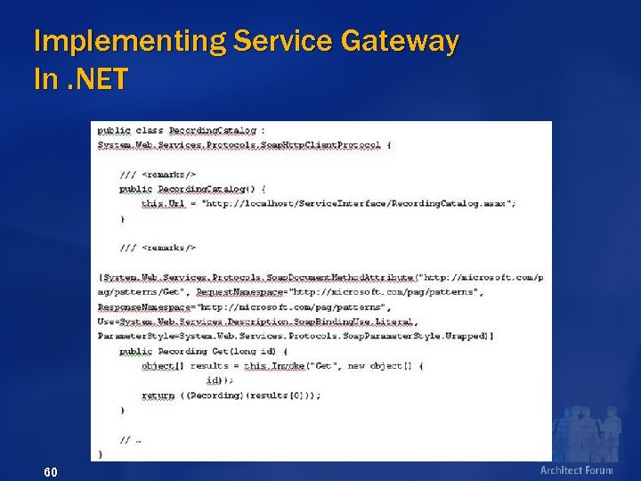 Implementing Service Gateway In. NET 60 