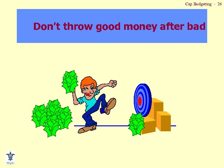 Cap Budgeting - 26 Don’t throw good money after bad 