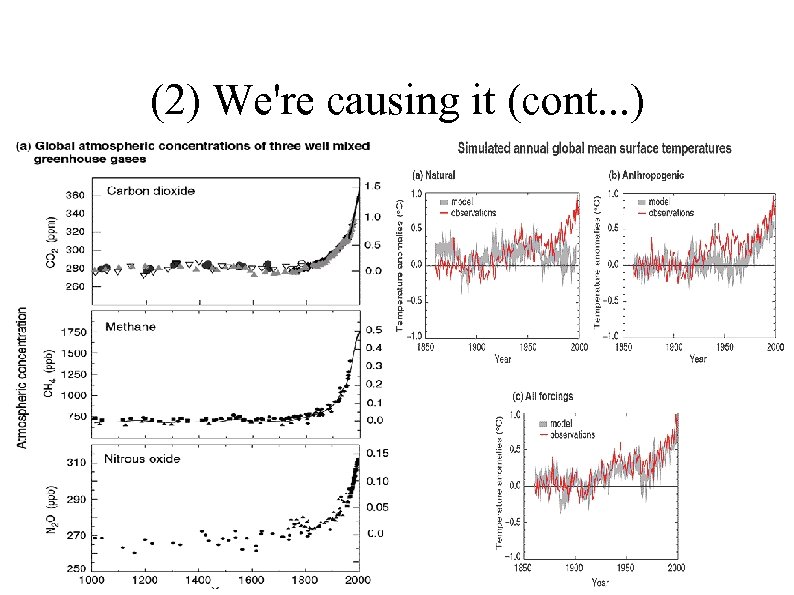 (2) We're causing it (cont. . . ) 