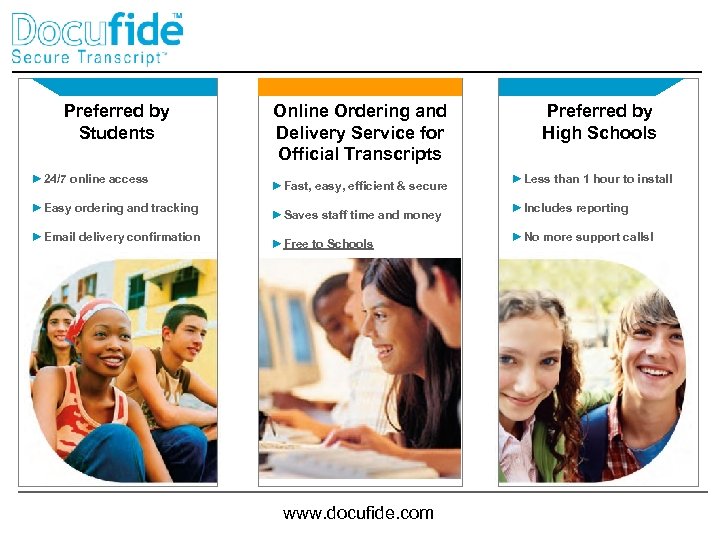 Preferred by Students ► 24/7 online access ►Easy ordering and tracking ►Email delivery confirmation