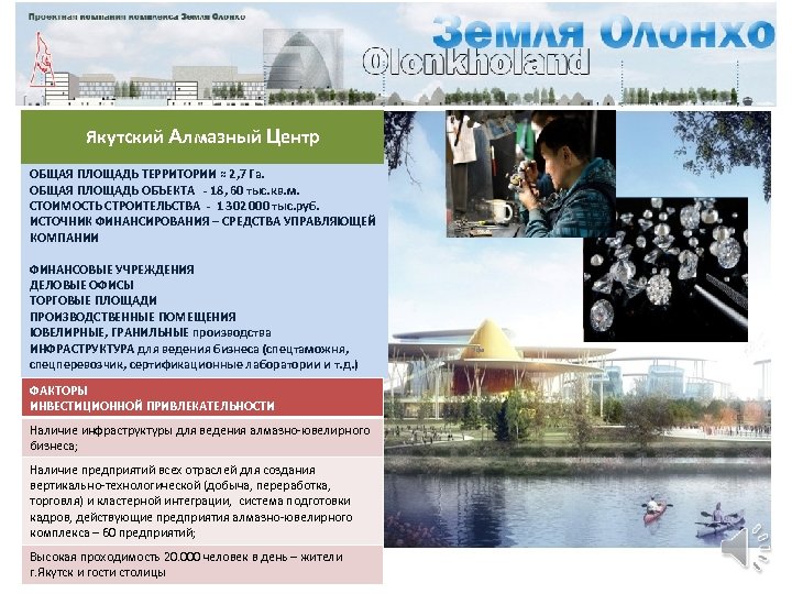 Якутский Алмазный Центр ОБЩАЯ ПЛОЩАДЬ ТЕРРИТОРИИ ≈ 2, 7 Га. ОБЩАЯ ПЛОЩАДЬ ОБЪЕКТА -
