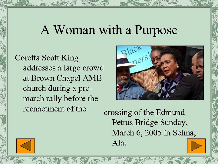 A Woman with a Purpose Coretta Scott King addresses a large crowd at Brown