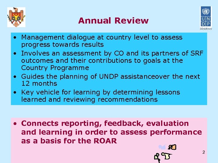 Annual Review • Management dialogue at country level to assess progress towards results •