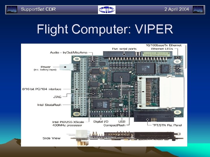 Support. Sat CDR 2 April 2004 Flight Computer: VIPER 