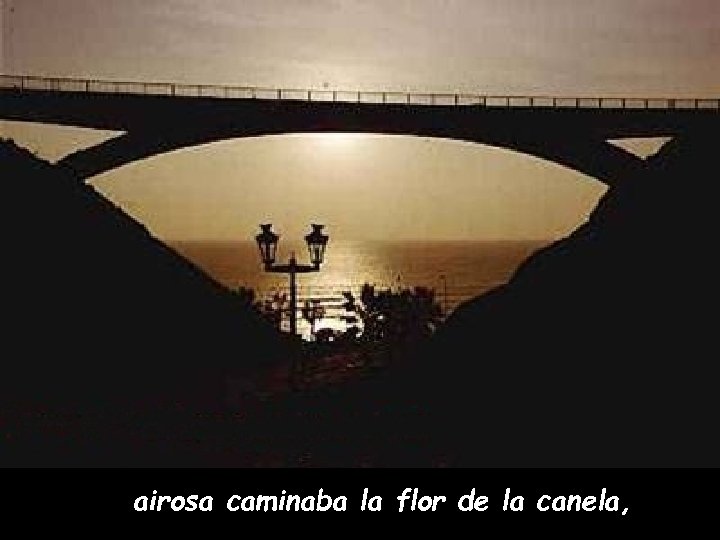 airosa caminaba la flor de la canela, 