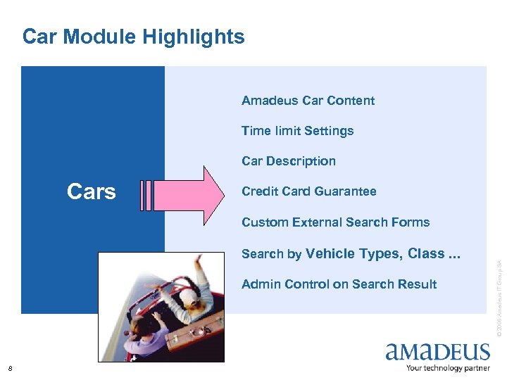 Car Module Highlights Amadeus Car Content Time limit Settings Car Description Cars Credit Card