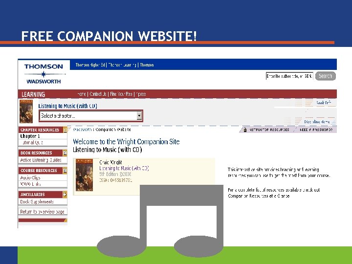 FREE COMPANION WEBSITE! 