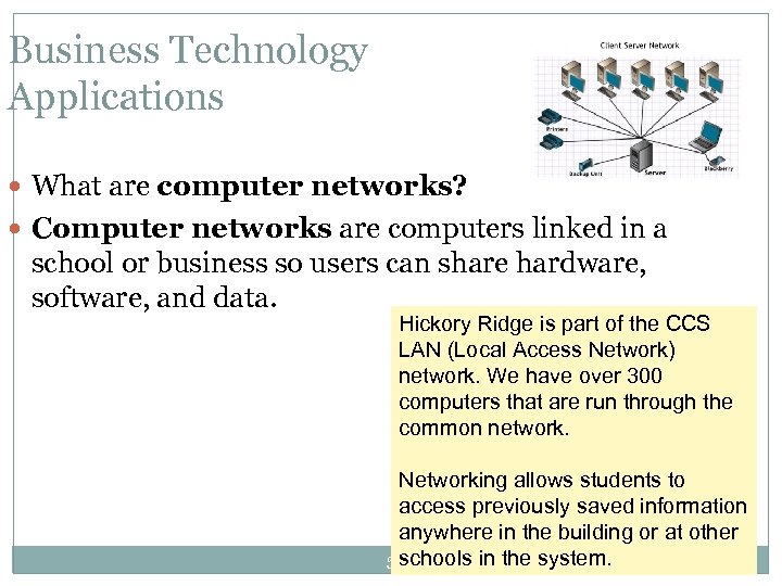 Business Technology Applications What are computer networks? Computer networks are computers linked in a