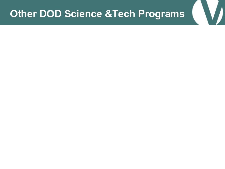 Other DOD Science &Tech Programs 