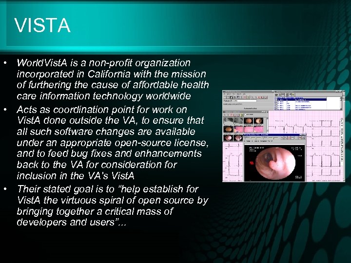 VISTA • World. Vist. A is a non-profit organization incorporated in California with the