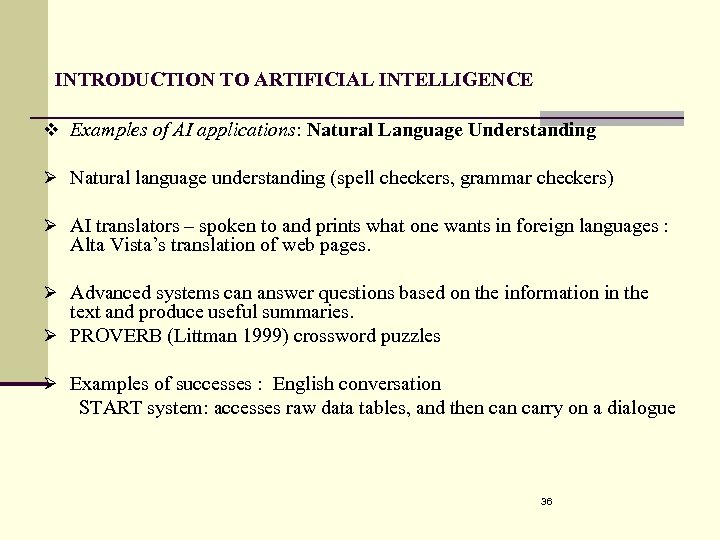 Introduction A L Intelligence Artificielle Dr Souham Meshoul Departement