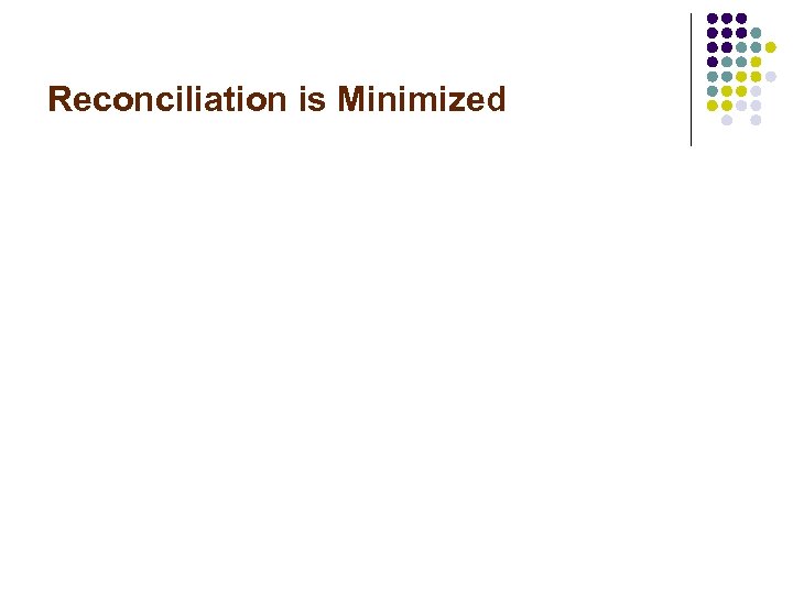 Reconciliation is Minimized 