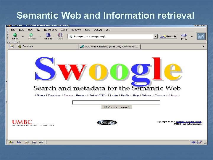 Semantic Web and Information retrieval 