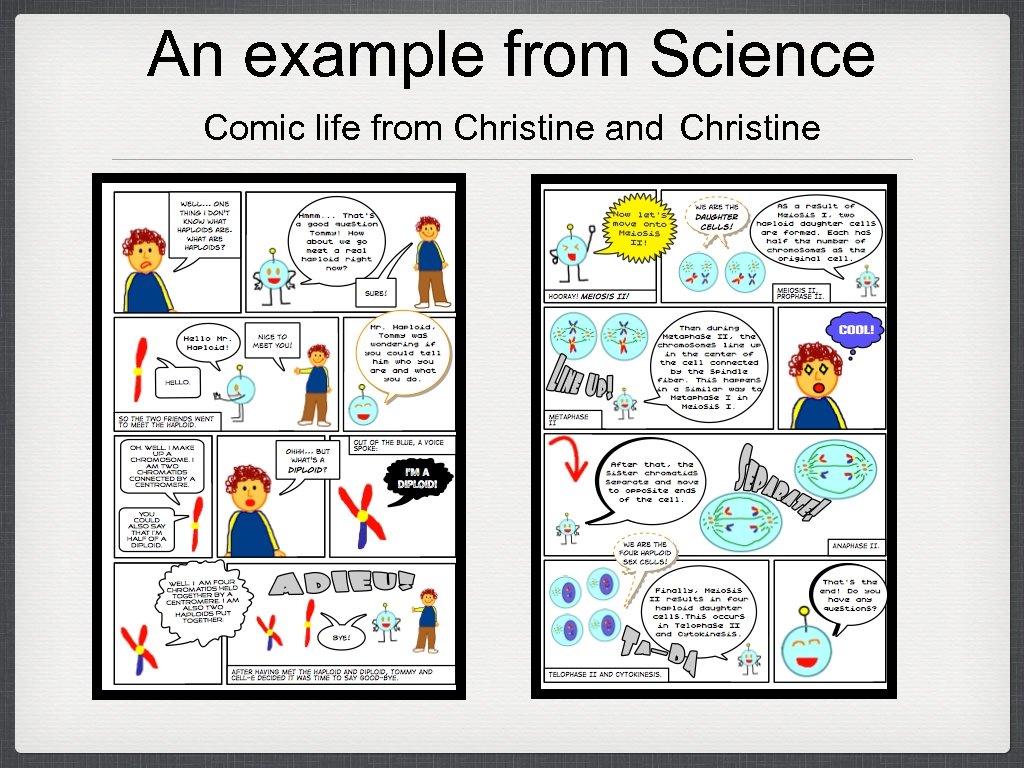 An example from Science Comic life from Christine and Christine 