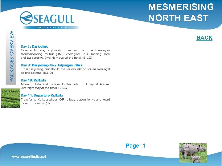 MESMERISING NORTH EAST BACK Day 8: Darjeeling Take a full day sightseeing tour and