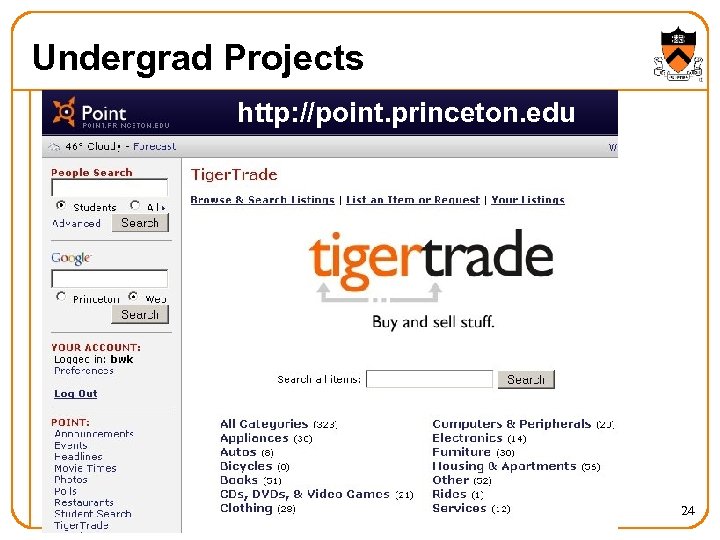 Undergrad Projects http: //point. princeton. edu 24 