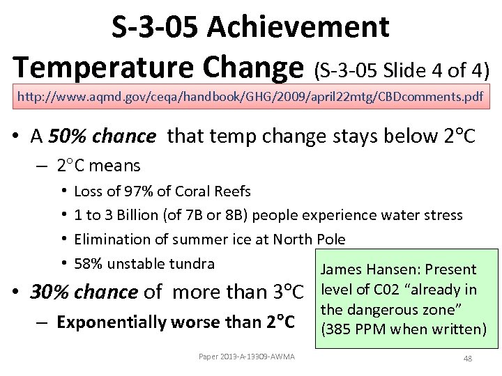 S-3 -05 Achievement Temperature Change (S-3 -05 Slide 4 of 4) http: //www. aqmd.