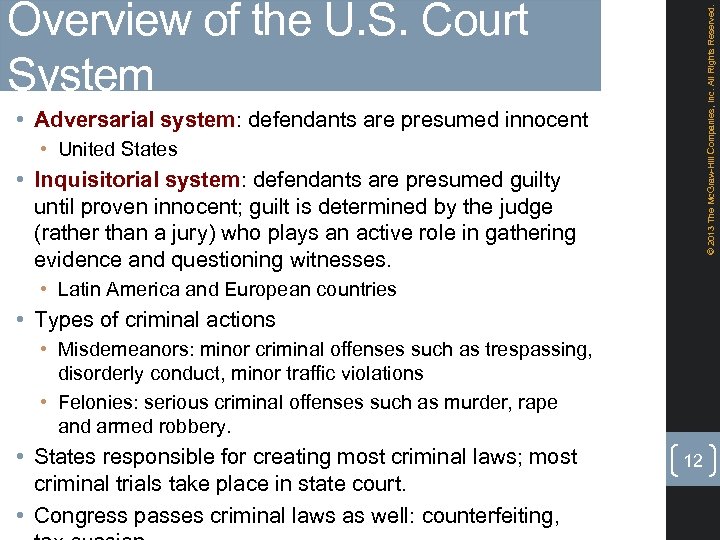 © 2013 The Mc. Graw-Hill Companies, Inc. All Rights Reserved. Overview of the U.