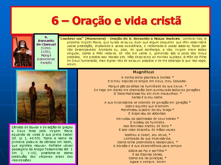 6 – Oração e vida cristã S. 