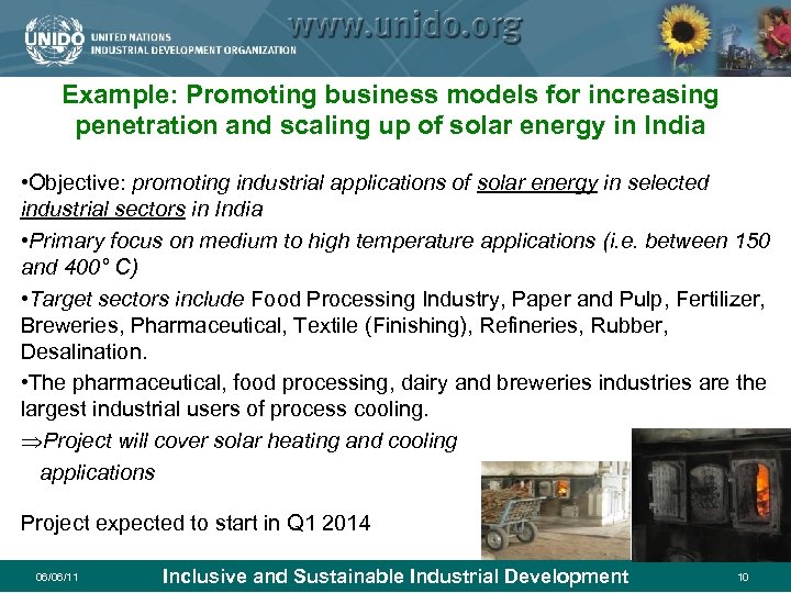 Example: Promoting business models for increasing penetration and scaling up of solar energy in
