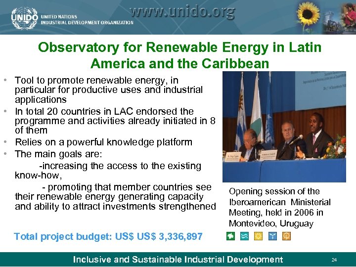 Observatory for Renewable Energy in Latin America and the Caribbean • Tool to promote