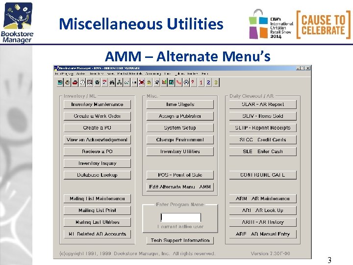 Miscellaneous Utilities AMM – Alternate Menu’s 3 