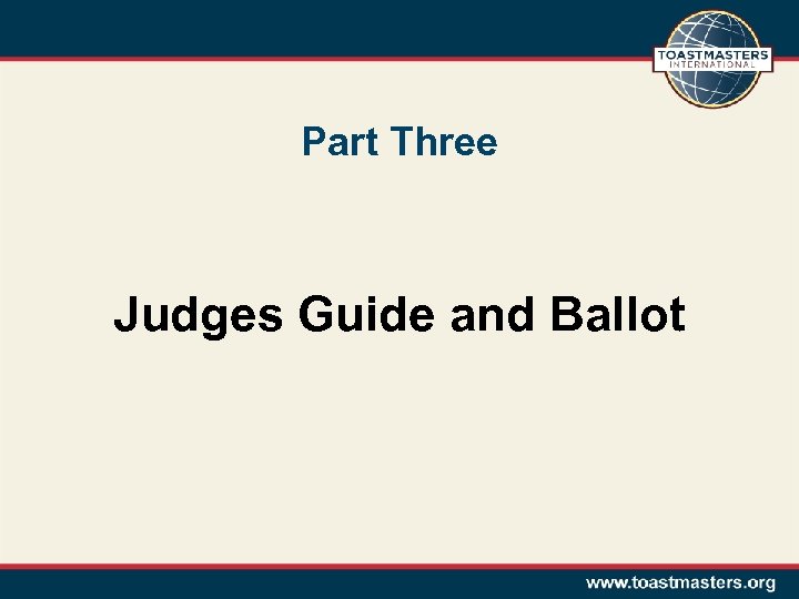 Part Three Judges Guide and Ballot 