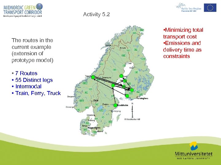 Activity 5. 2 The routes in the current example (extension of prototype model) •