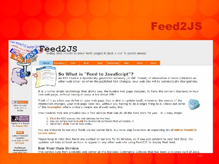 Feed 2 JS 111 