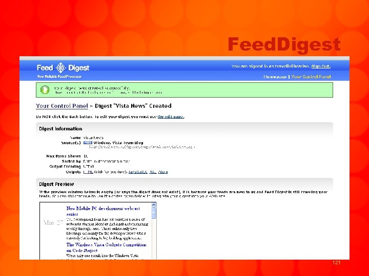 Feed. Digest 121 