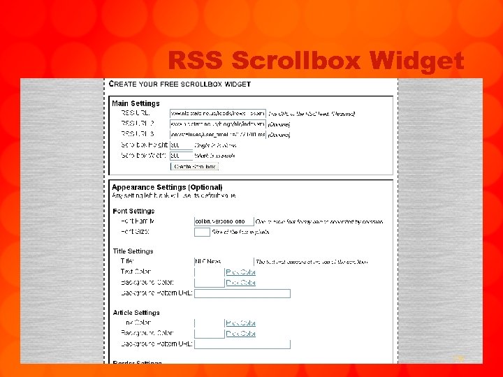 RSS Scrollbox Widget 135 