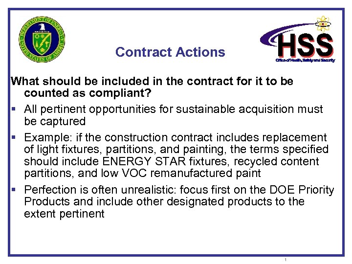 Contract Actions What should be included in the contract for it to be counted