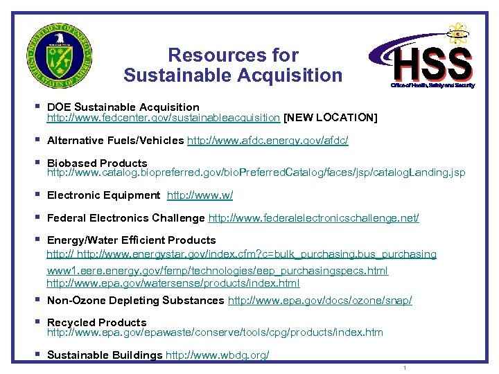 Sustainable Acquisition At The U S Department Of