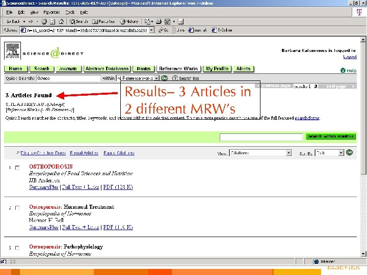 Results– 3 Articles in 2 different MRW’s 22 