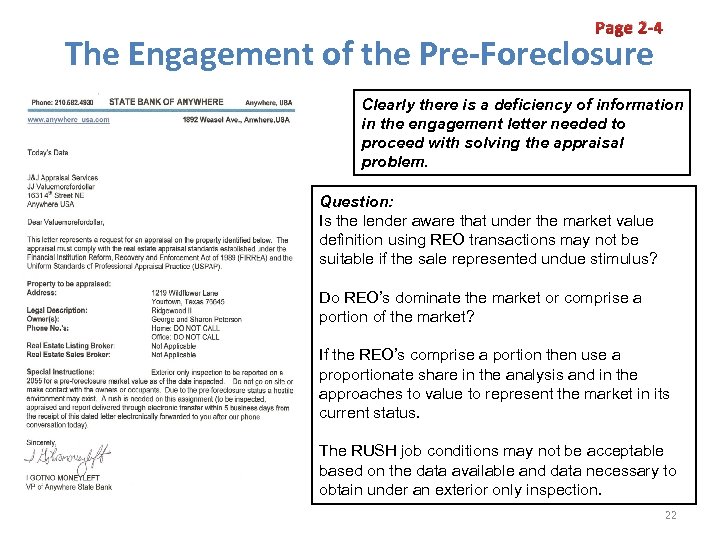 Page 2 -4 The Engagement of the Pre-Foreclosure Clearly there is a deficiency of