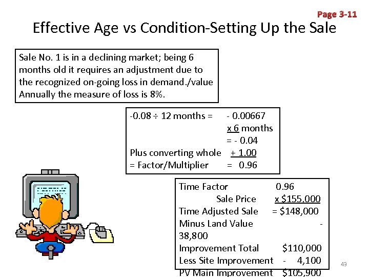 Page 3 -11 Effective Age vs Condition-Setting Up the Sale No. 1 is in