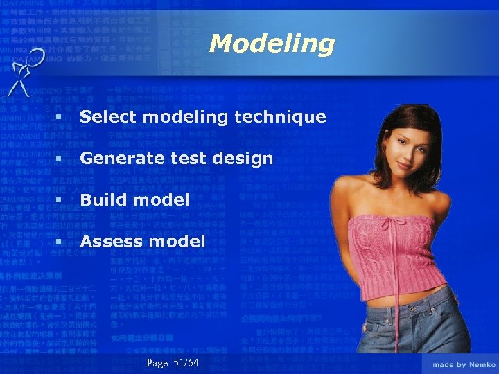 Modeling § Select modeling technique § Generate test design § Build model § Assess