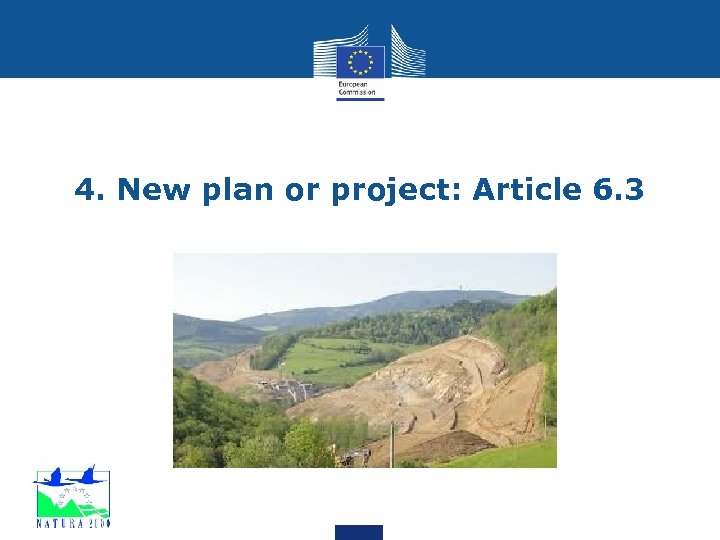 4. New plan or project: Article 6. 3 