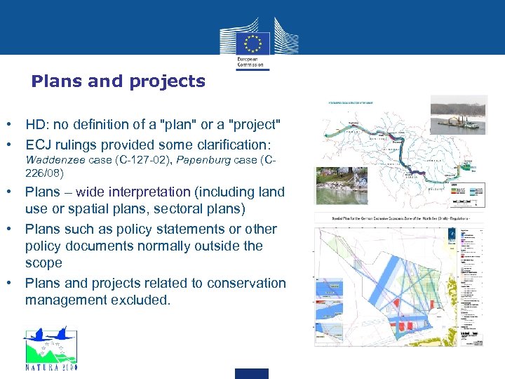 Plans and projects • HD: no definition of a "plan" or a "project" •