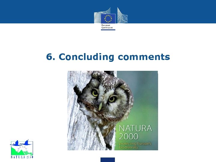 6. Concluding comments 