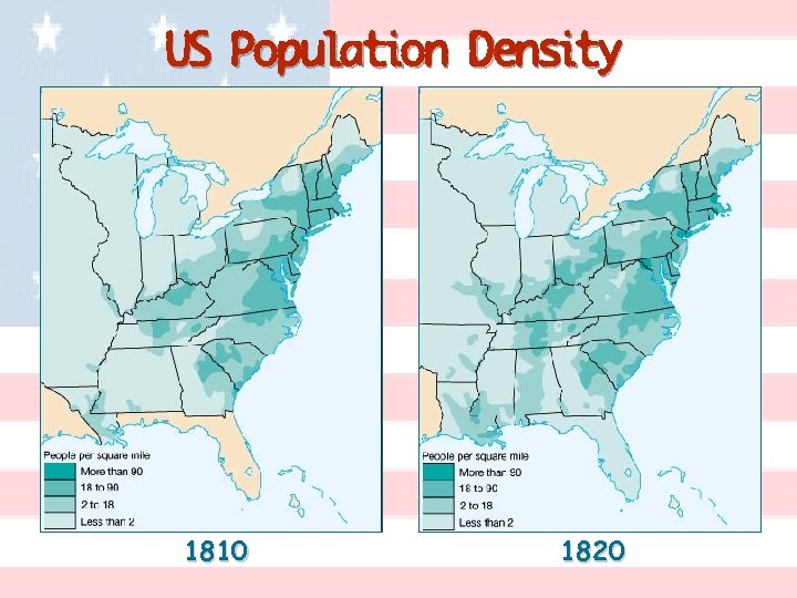 US Population Density 1810 1820 